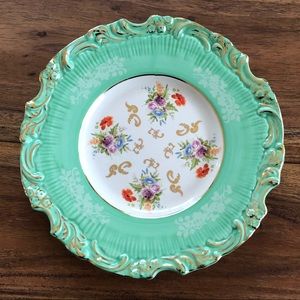 Anthropologie Vintage Inspired Gilded Gold Plate